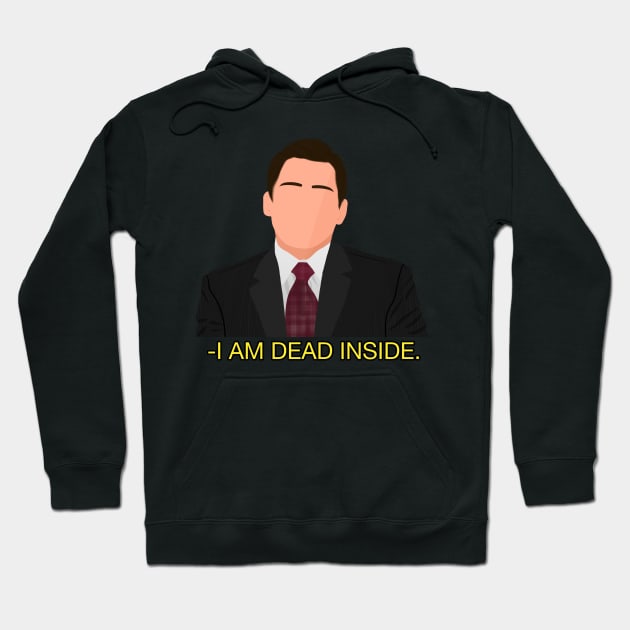 Office Michael Scott I Am Dead Inside Meme Fan Art Hoodie by senaeksi